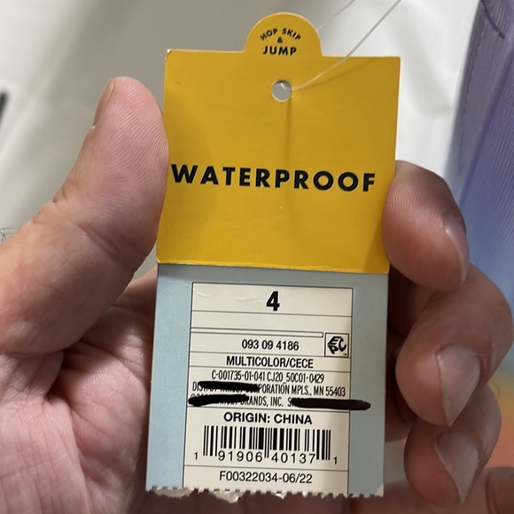 Cat & Jack Big Girl’s Size 4 Rainbow Multi Color Cece Pull On Rain Boots - Picture 4 of 7